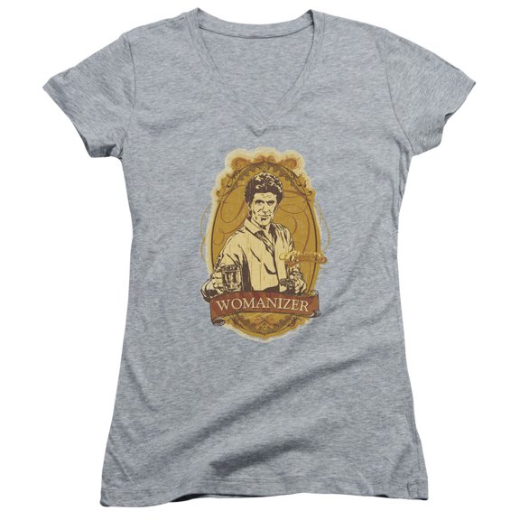 Cheers Womanizer Junior Women's V-Neck T-Shirt Athletic Heather