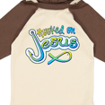 thumbnail image 4 of Inktastic Hooked on Jesus Christian Boys or Girls Long Sleeve Baby Bodysuit, 4 of 5