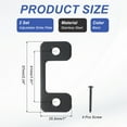 thumbnail image 2 of Uxcell Adjustable Door Strike Plate with Screws Stainless Steel for Electronic Locks Black, 2 of 6