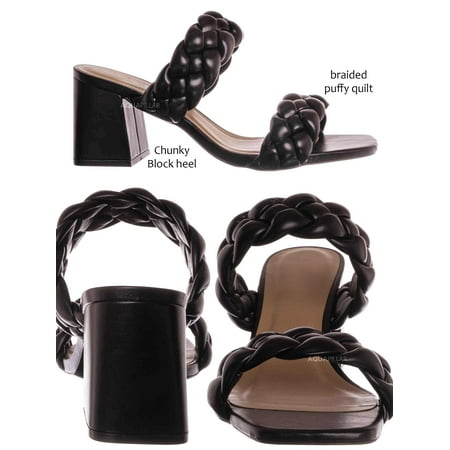 braided mule heels