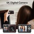 thumbnail image 5 of 4K Digital Camera with Dual Screens, 18X Zoom, Fill Light, Autofocus, Vlogging Camera Kit Includes 64GB SD Card & 2 Batteries, 5 of 12