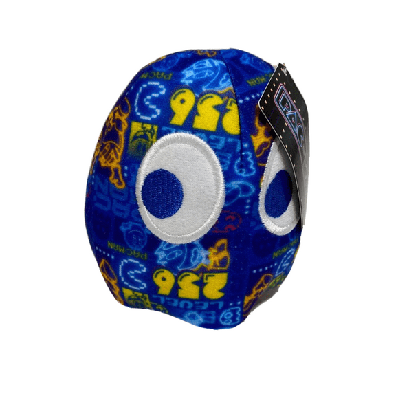 Pac-man Plush Toy Ghost 4.5 inch Blue. Sticker Bomb