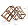thumbnail image 3 of Wine Rack Foldable Wooden Creative Wine Holder Wine Storage Rack for Home, 3 of 9