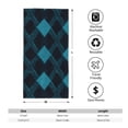 thumbnail image 2 of Polyester Long Towel Multi-Size Water Absorption Good Bright Fluffy Soft For Bathroom Swimming Pool Beach Outdoor Travel Argyle Plaid Darkturquoise_4, 2 of 8
