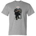 thumbnail image 1 of GRAY Bernie Sanders Mittens Inauguration Meme T-shirt YOUTH MEDIUM, 1 of 1