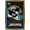 Gold Framed Version, variant on NFL Jacksonville Jaguars - Neon Helmet 23 Wall Poster with Magnetic Frame, 22.375" x 34"