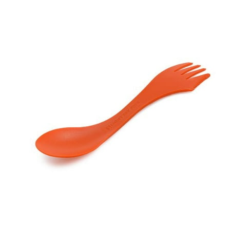 Light My Fire Spork Extra-Medium BPA-Free Tritan Spork with Full-Sized Spoon, Fork and Serrated Knife Edge, Orange