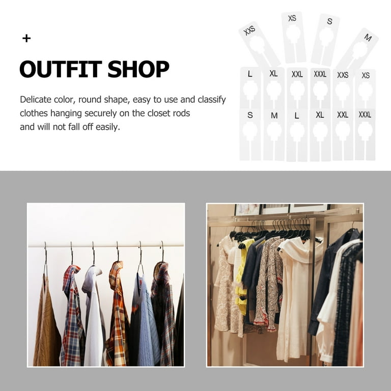 16pcs Clothing Dividers Rectangular Clothing Rack Size Hanger Separator Walmart