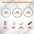 thumbnail image 2 of GFDYREE 40pcs Bicycle Brake Cables Universal Brake & Shift Cables Kit with 8 O-Rings 16 End Ferrules 8 End Caps for Bicycle Repair K-105-40P, 2 of 5