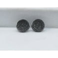 thumbnail image 4 of Dazzlingrock Collection 0.40 CT Round Black Diamond Men Stud Earrings, Black Plated Sterling Silver, 4 of 5