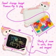 thumbnail image 3 of 2-in-1 LCD Writing Tablet for Kids 7 inch Drawing Board with Pop it Fidget Puzzle Back - Unicorn Doodle Board & Sensory Toy for Toddlers & Kids Ages 3-8 Travel Learning Gift, 3 of 6