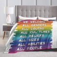 thumbnail image 5 of Pride Blanket Rainbow Progress Throw Blanket 50"x40" Rainbow Butterfly Throw for Couch Sofa Bed Travel, 5 of 6