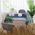 thumbnail image 3 of Yayeee Tablecloths 60" x 90" Rectangle Wrinkle Resistant Party Table Cover, Colorful Seaside, 3 of 8
