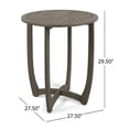 thumbnail image 4 of GDF Studio Brantly Outdoor Acacia Wood and Wicker 3 Piece Bistro Set with Cushions, Gray and Light Gray, 4 of 7