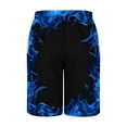 thumbnail image 5 of ZCFZJW Mens Fashion 3D Flame Pattern Print Beach Shorts Lightweigth Casual Drawstring Elastic Waist Hawaiian Boardshorts Trendy Holiday Vacation Swim Trunks with Pockets Blue S, 5 of 5