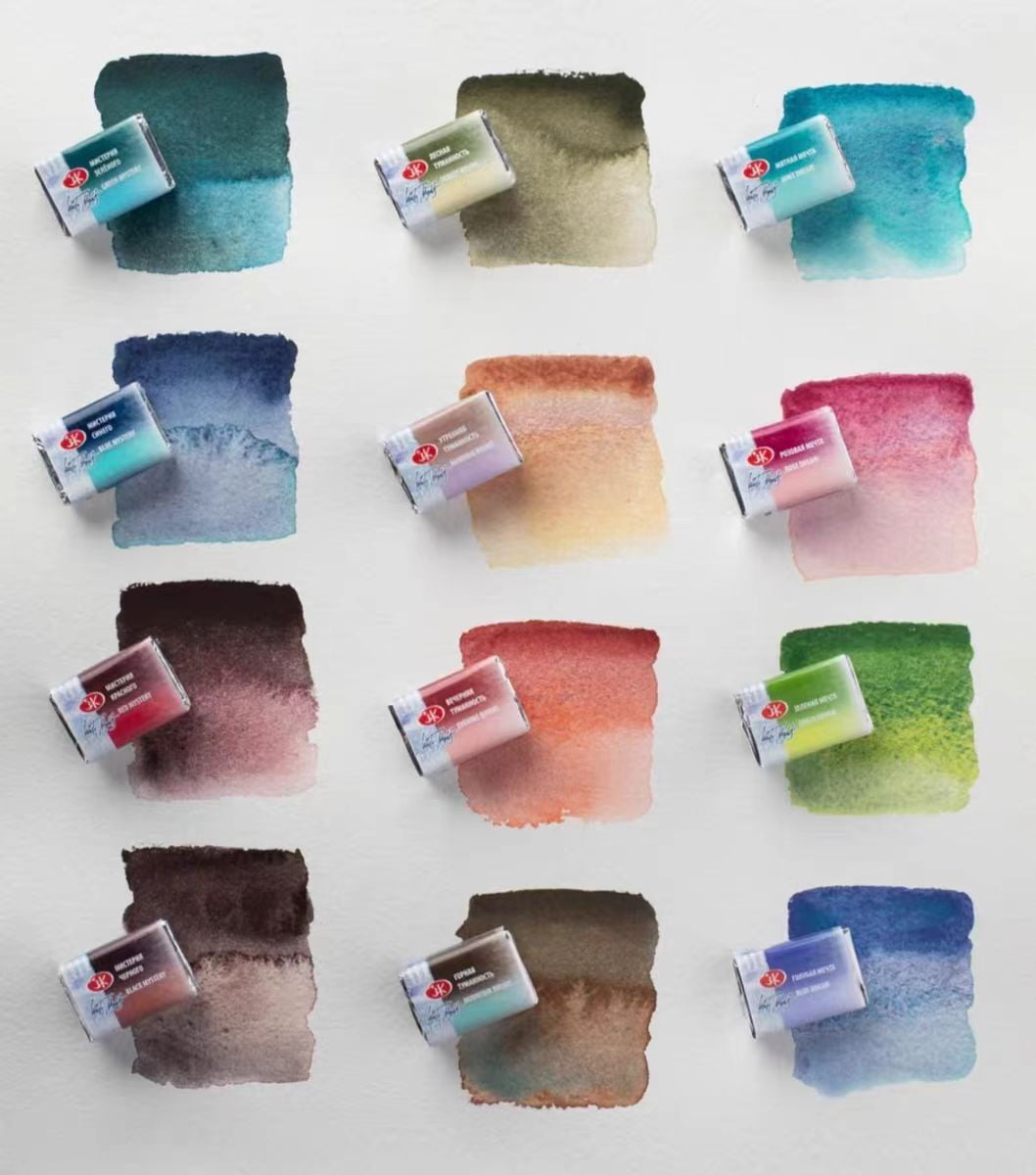 White Nights extra-fine artist's watercolor 12color 2025 collection sedimentation color paper box