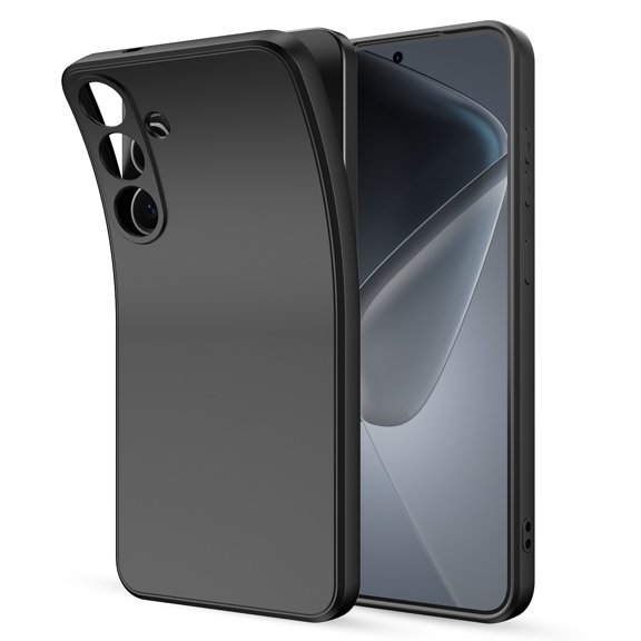 Elegant Choise Case with Screen Protector for Samsung Galaxy S25 Ultra/S25 Plus/S25 Liquid Silicone Protective Phone Cover, Black