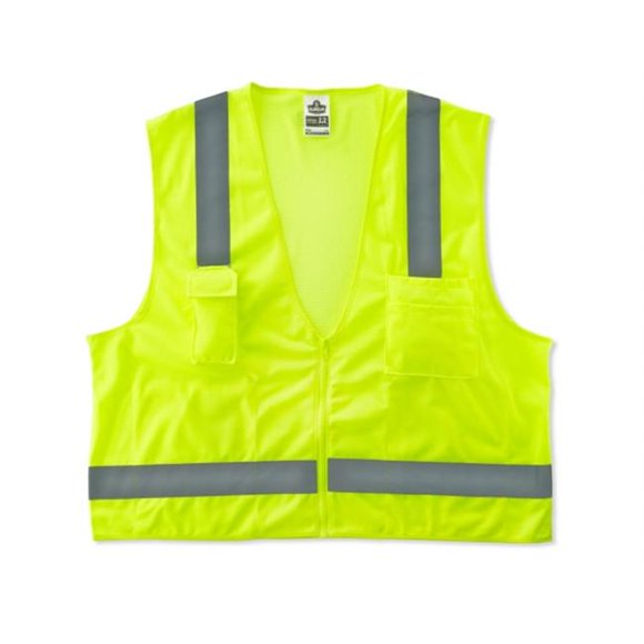 Ergodyne 150-24023 Class 2 Economy Surveyors Vest - Small & Medium - Lime