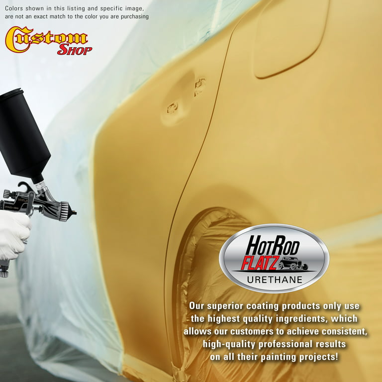 Restoration Shop - Anniversary Gold Metallic Acrylic Enamel Auto Paint -  Complete Quart Paint Kit - Professional Single Stage High Gloss Automotive