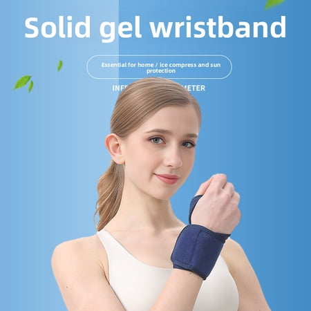 Hot Cold Therapy Gel Wrist Wrap, Reusable Compress for Sprain Tendonitis, Ice Pack Brace for Swelling Pain Relief, 2 Pack