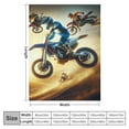 thumbnail image 4 of nygtbtfer Dirt Bike Fleece Blanket Twin Size, Extreme Sport Throw Blanket For Kids Boys Teens, Sport Plush Bed Blanket Rider Fuzzy Sherpa Blanket For Bedroom Living Rooms Sofa Couch, Blue, 4 of 6