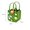 thumbnail image 2 of Traveling Bag Small Fur Ball Nylon Shopping Bag Cute Fashion Cartoon Doll Felt Tote Bag Women Handbag Candy Bag Storage Basket PINK, 2 of 8