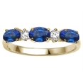 thumbnail image 2 of Tommaso Design� Genuine Sapphire three stone oval band, 2 of 9