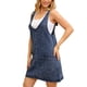 thumbnail image 4 of INSPIRAR CHIC Vestido de Mujer Overoles de Mezclilla Sueltos Casual Sin Mangas Vestidos Mini Azul L, 4 of 6
