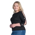 thumbnail image 5 of Plus Size Cold Shoulder Grommet Detail Top, 5 of 7