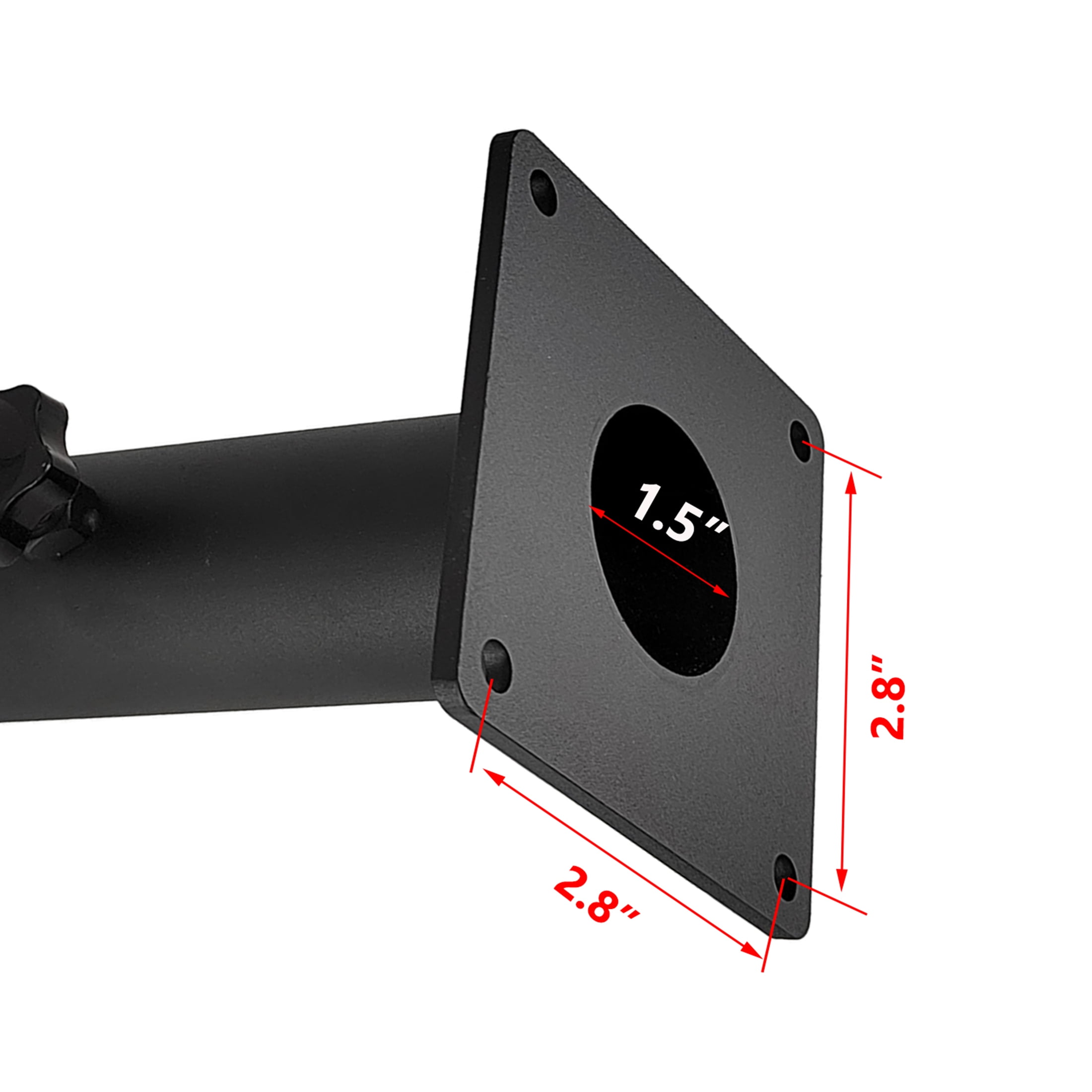 VANROUG Patio Umbrella Base Heavy Duty Umbrella Holder Outdoor Umbrella Base Stand Mount Double Hand-Turn Knob for Deck,Patio, Dock,Boat,Courtyard Balcony,Garden,Pontoons,Picnic Table