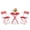 red, variant on Ataucjin Grand Patio 3-Piece Bistro Set, Collapsible Bistro Set, 3-Piece Metal Patio Table & 2 Chairs, No Assembly, Portable Garden Furniture for Balcony, Porch, Yard, Sturdy
