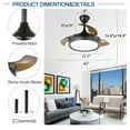thumbnail image 3 of Oaks Aura 42 Inch Retractable Ceiling Fan Remote Control 3-Speed 3-Color for Bedroom, Dining Room, 3 of 7