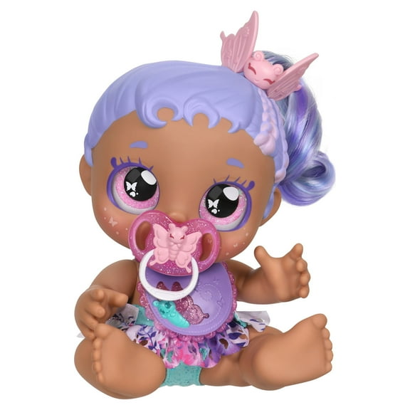 Kindi Kids Scented Baby Sister: Fifi Flutters - Baby Doll Kindi Kids 6.5 inch doll and 2 Accessories, Toys for Kids, Preschool, Ages 3 