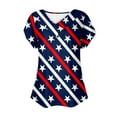 thumbnail image 5 of Top de Verano de las Mujeres Árbol Impresión V-Cuello Casual Manga Corta, Tops Cortos para las Mujeres, 5 of 5