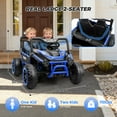 thumbnail image 6 of Farmdex 24V Ride on Car Truck, 2 Seater Electric UTV w/Remote Control, 21.5" Spacious Seat Ride on Toy for Kids Aged 3-10, Music, Storage, LED Light, Blue, 6 of 11