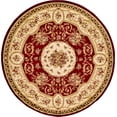 thumbnail image 3 of Unique Loom Versailles Collection Area Rug - Phillipe (7' 10" Round Red/Cream), 3 of 7