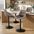 thumbnail image 6 of Set of 2 Adjustable Swivel Counter Height Bar Stools with Back, Modern Armless Upholstered Seat for Kitchen Island Home Bar, 6 of 7