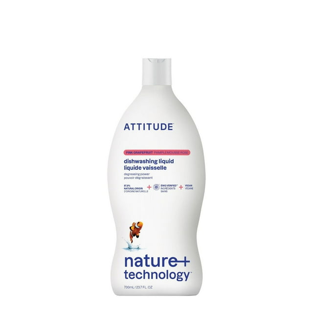 ATTITUDE nature+ technology, Dishwashing Liquid, Pink Grapefruit, 700 mL