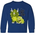 thumbnail image 3 of Inktastic I Love My Dad with Baby and Daddy Triceratops Long Sleeve Youth T-Shirt, 3 of 5