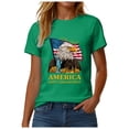 thumbnail image 5 of Yindaity Patriotic Shirts for Women USA Shirt Women American Flag Shirts Patriotic T-Shirt America 250th Birthday Short Sleeve Tops(Green,M), 5 of 8