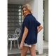 thumbnail image 1 of Turn Down Collar Button Top Casual Camisa de manga corta Algodón Color puro Elegante Transpirable para el trabajo de oficina ANGGREK Otros, 1 of 5