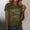 Army Green, variant on Yuhangmm Womens T Shirts Women's Summer Leisure Top | Solid Color Letter Print Round Neck Short Sleeve T Shirt for Women | Lightweight Breathable Casual Everyday Wear Purple XXL