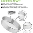 thumbnail image 3 of 9½ Inch Cake Pan Set of 3, Stainless Steel Round Cake Baking Pans, Non-Toxic & Healthy, Mirror Finish & Dishwasher Safe, 3 of 10