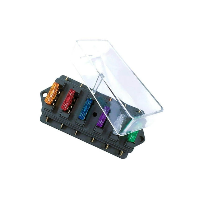 12V-24V Car 6 Way Circuit Standard Blade Power Distribution Fuse Box Holder Distribution Block
