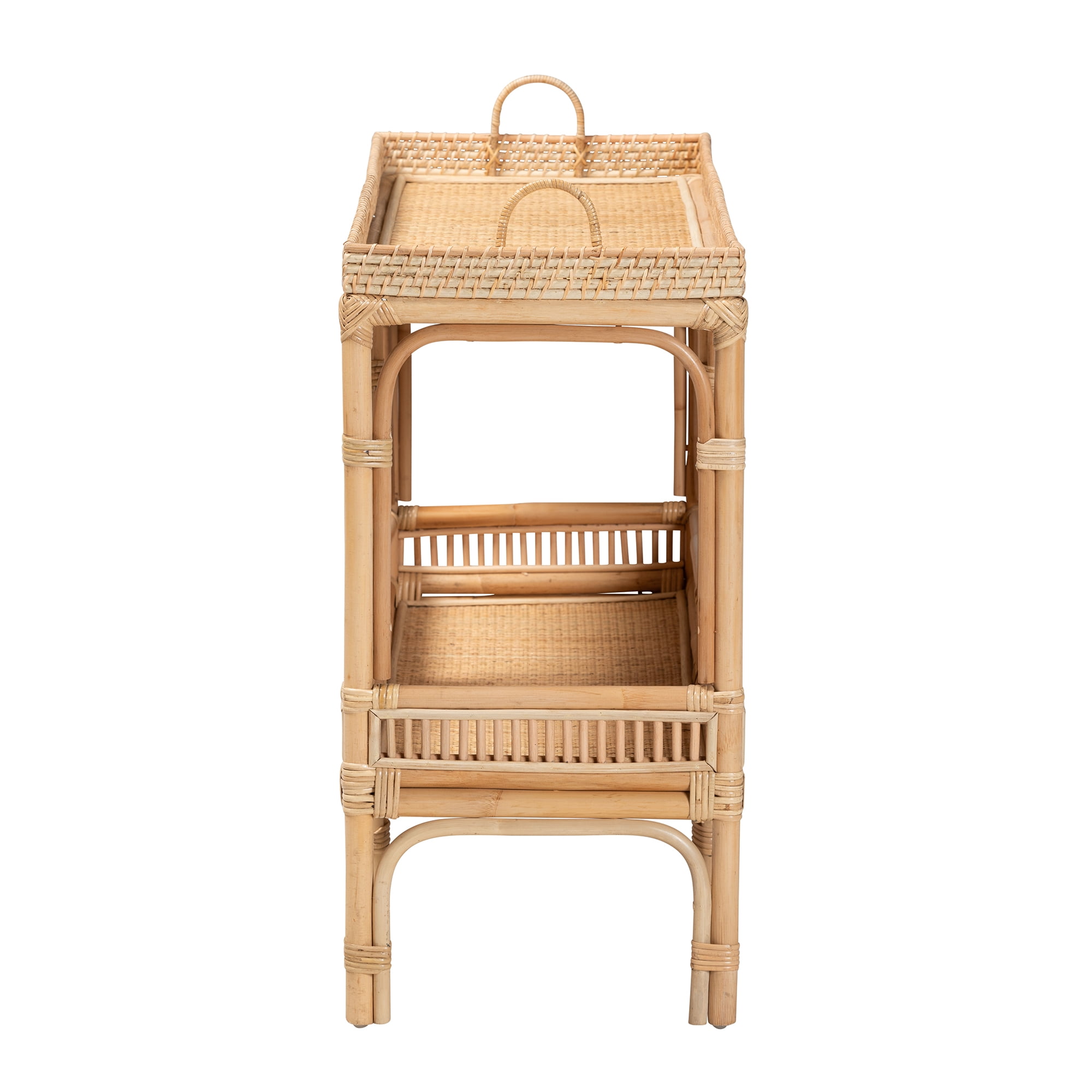 bali & pari Lombok Rattan BOHO Console Tables, Natural Brown