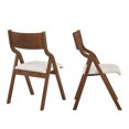 thumbnail image 4 of Folding Dining Chairs Set of 2, Wood Foldable Kitchen Chairs with Padded Cushion, Modern Event Chairs for Wedding, Guests, Party, Camping, 4 of 8