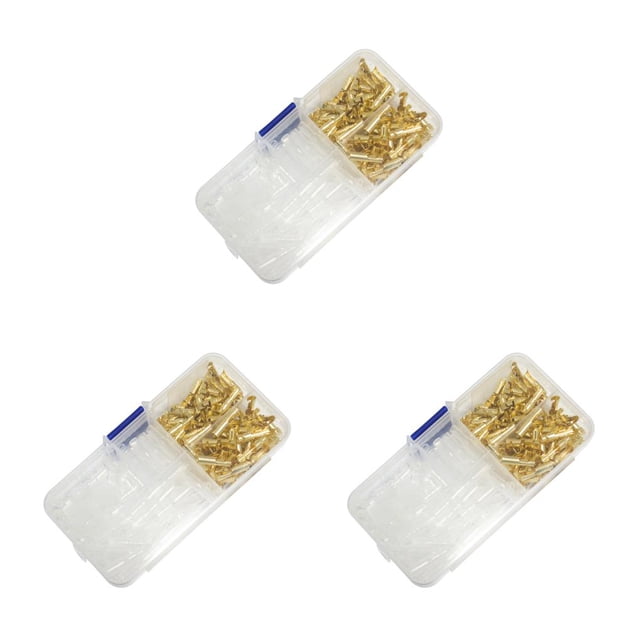 Riwesomey 200 Pieces Female/Male Copper Crimp Terminal Electric Connectors Strength Wear-resistant Wire Set High Safety Lightweight Type1 NO1