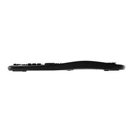 Logitech - K350 Ergonomic Full-size Membrane Wireless Keyboard - Black