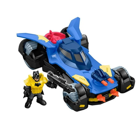 Fisher-Price Imaginext DC Super Friends, Batmobile, Open cockpit - Batman figure fits inside By FisherPrice Ship from US