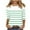 Green, variant on Womens Tops DYTTDG Fashion Women's Plus Size T-Shirt Casual Striped Round Neck 3/4 Sleeve T-shirt Blouse Clearance under 10 Green,XXL